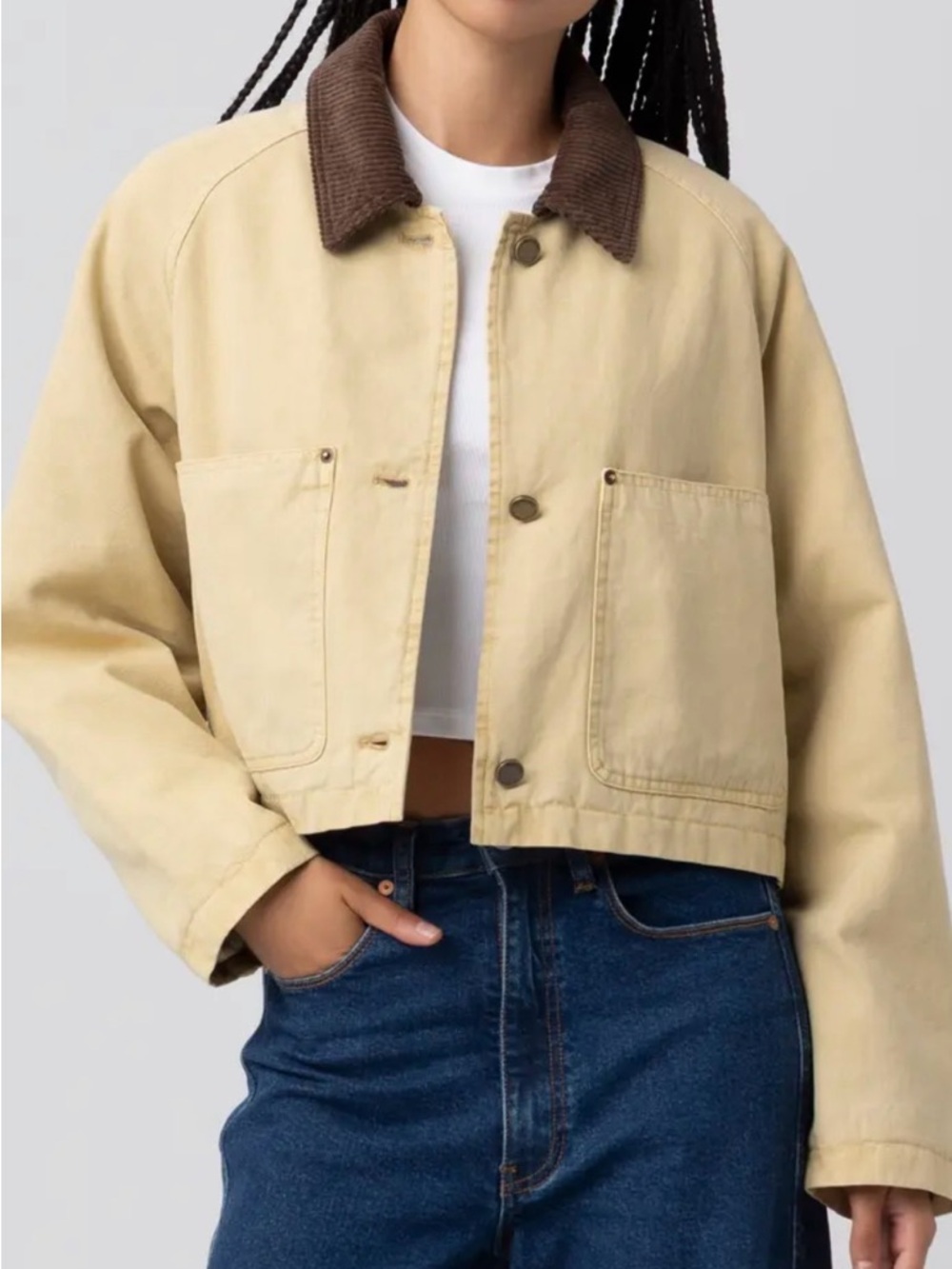 Blank NYC Crop Cotton Twill Jacket